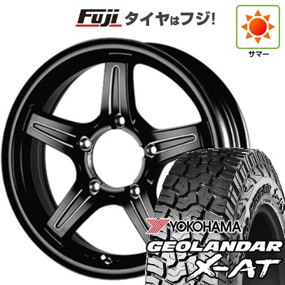 【新品】ジムニー 夏タイヤ ホイール4本セット 185/85R16 ヨコハマ ジオランダー X-AT G016 WL TWS グランヴァード NEO ブラックカット 5.5J 16インチ(送料無料)