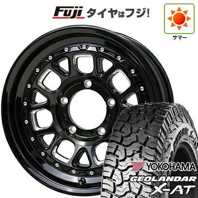 【新品】ジムニーシエラ/ジムニーノマド 夏タイヤ ホイール4本セット 215/70R16 ヨコハマ ジオランダー X-AT G016 RBL ホットスタッフ バークレイハードロック ヒューロン 6J 16インチ(送料無料)