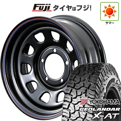 【新品】ジムニーシエラ/ジムニーノマド 夏タイヤ ホイール4本セット 215/70R16 ヨコハマ ジオランダー X-AT G016 RBL モーターファーム DAYTONA 6J 16インチ(送料無料)