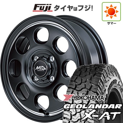 【新品 軽自動車】軽トラ 夏タイヤ ホイール4本セット 145R14 85/83Q ヨコハマ ジオランダー X-AT G016 RBL MID WHEELS ガルシア パーム8 4.5J 14インチ(送料無料)|フジ スペシャルセレクション