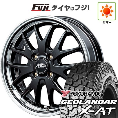 【新品 軽自動車】タフト ソリオ 夏タイヤ ホイール4本セット 165/65R15 ヨコハマ ジオランダー X-AT G016 RBL MID WHEELS エグゼ7 4.5J 15インチ(送料無料)