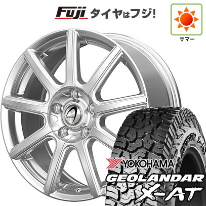 【新品国産車用5穴114.3】 夏タイヤ ホイール4本セット 225/65R17 ヨコハマ ジオランダー X-AT G016 OWL テクノピア アルテミス NS9 7J 17インチ(送料無料)