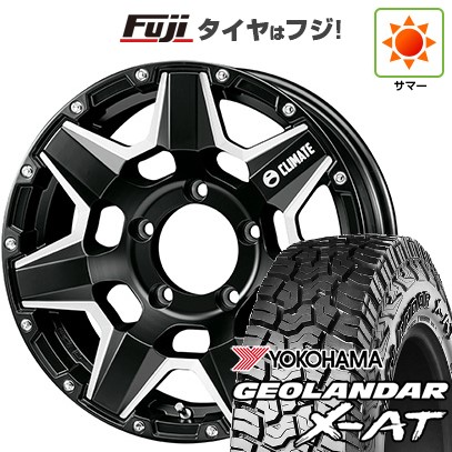 【新品】ジムニー 夏タイヤ ホイール4本セット 195R16C 104/102Q ヨコハマ ジオランダー X-AT G016 OWL クライメイト スワット(マットブラックマシニング) 5.5J 16インチ(送料無料)