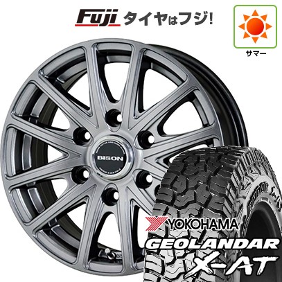 【新品】キャラバン 夏タイヤ ホイール4本セット 195/80R15 107/105N ヨコハマ ジオランダー X-AT G016 OWL ホットスタッフ バイソン BN-01 6J 15インチ(送料無料)|フジ スペシャルセレクション