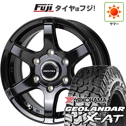 【新品】プラド/ハイラックス 夏タイヤ ホイール4本セット 265/70R17 115 T ヨコハマ ジオランダー X-AT G016 RBL ホットスタッフ バイソン BN-04 7.5J 17インチ(送料無料)
