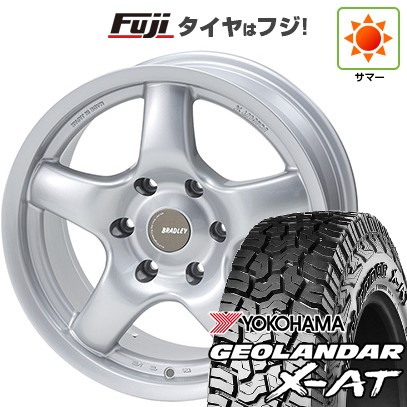 【新品】プラド/ハイラックス 夏タイヤ ホイール4本セット 265/65R17 120/117 Q ヨコハマ ジオランダー X-AT G016 RBL フォーバイフォーエンジニア ブラッドレー パイ 8J 17インチ(送料無料)