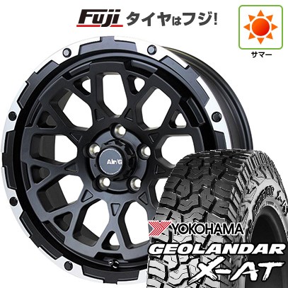 【新品国産車用5穴114.3】 夏タイヤ ホイール4本セット 225/65R17 ヨコハマ ジオランダー X-AT G016 OWL フォーバイフォーエンジニア エアージー ロックス 7J 17インチ(送料無料)|フジ スペシャルセレクション