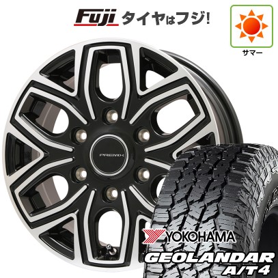 【新品国産車用6穴139.7】 夏タイヤ ホイール4本セット 35X12.5R17 ヨコハマ ジオランダー A/T4 G018 RBL プレミックス 飛車(ブラックポリッシュ) 8J 17インチ(送料無料)