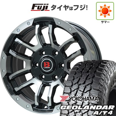 【新品国産車用6穴139.7】 夏タイヤ ホイール4本セット 285/70R17 ヨコハマ ジオランダー A/T4 G018 OWL/RBL ビッグウエイ B-LUGNAS FRD(ブラックポリッシュ/ブラッククリア) 8J 17インチ(送料無料)