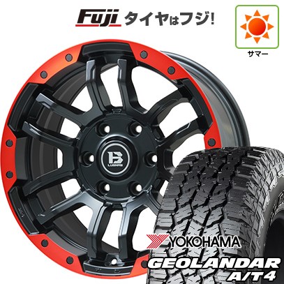 【新品国産車用6穴139.7】 夏タイヤ ホイール4本セット 35X12.5R17 ヨコハマ ジオランダー A/T4 G018 RBL ビッグウエイ B-LUGNAS FRD(マットブラック/レッドリム) 8J 17インチ(送料無料) 105,270円
