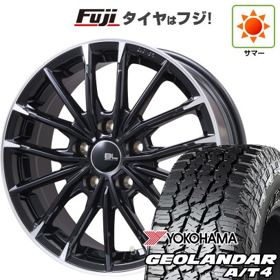 【新品国産車用5穴114.3】 夏タイヤ ホイール4本セット 225/65R17 107/103 S ヨコハマ ジオランダー A/T4 G018 RBL ブランドルライン DF-10M グロスブラック/カットスポーク 7J 17インチ(送料無料)