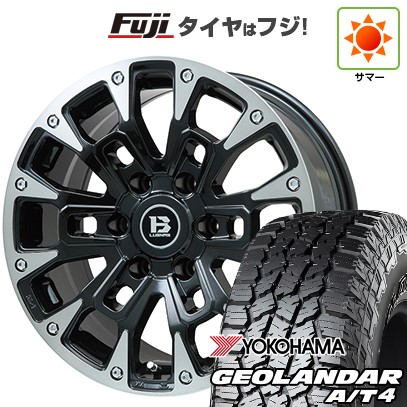 【新品国産車用6穴139.7】 夏タイヤ ホイール4本セット 35X12.5R17 ヨコハマ ジオランダー A/T4 G018 RBL ビッグウエイ B-LUGNAS BRD(ブラックポリッシュ/ブラッククリア) 8J 17インチ(送料無料)｜フジ スペシャルセレクション
