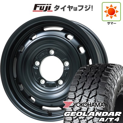 【新品】ジムニー 夏タイヤ ホイール4本セット 215/85R16 ヨコハマ ジオランダー A/T4 G018 RBL レアマイスター LMG OFF-STYLE 2 (マットブラック) 5.5J 16インチ(送料無料)|フジ スペシャルセレクション