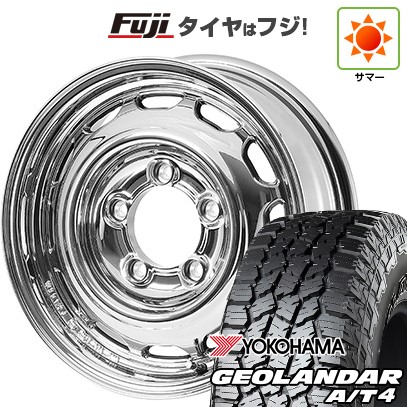 【新品】ジムニー 夏タイヤ ホイール4本セット 185/85R16 ヨコハマ ジオランダー A/T4 G018 WL/RBL アピオ ワイルドボア ベンチュラ 5.5J 16インチ(送料無料)|フジ スペシャルセレクション