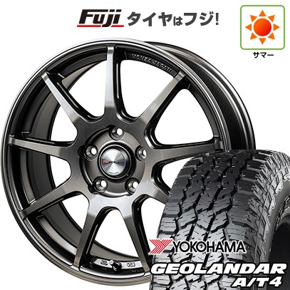 【新品国産車用5穴114.3】 夏タイヤ ホイール4本セット 225/65R17 107/103 S ヨコハマ ジオランダー A/T4 G018 RBL モンツァ Rバージョン FS99 17インチ(送料無料)