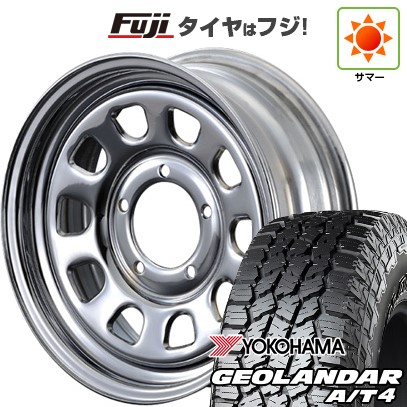 【新品】ジムニー 夏タイヤ ホイール4本セット 215/85R16 ヨコハマ ジオランダー A/T4 G018 RBL モーターファーム DAYTONA クローム 5.5J 16インチ(送料無料)