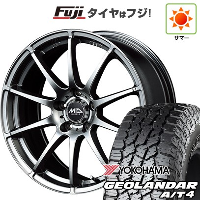 【新品国産車用5穴114.3】 夏タイヤ ホイール4本セット 235/60R18 ヨコハマ ジオランダー A/T4 G018 RBL MID WHEELS スタッグ メタリックグレー 8J 18インチ(送料無料)