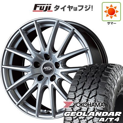 【新品国産車用5穴114.3】 夏タイヤ ホイール4本セット 225/65R17 107/103 S ヨコハマ ジオランダー A/T4 G018 RBL MID WHEELS SQ27 7J 17インチ(送料無料)