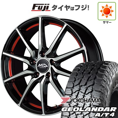 【新品国産車用5穴114.3】 夏タイヤ ホイール4本セット 225/65R17 107/103 S ヨコハマ ジオランダー A/T4 G018 RBL MID WHEELS RX810 7J 17インチ(送料無料)