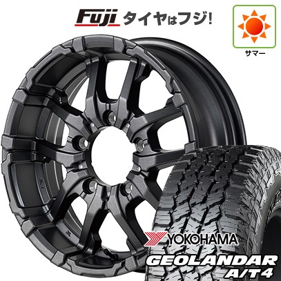 【新品】ジムニー 夏タイヤ ホイール4本セット 185/85R16 ヨコハマ ジオランダー A/T4 G018 WL/RBL MID WHEELS NITRO POWER M26 クロスファング 5.5J 16インチ(送料無料)|フジ スペシャルセレクション