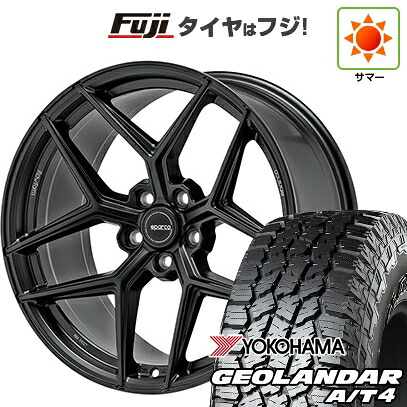 【新品国産車用5穴114.3】 夏タイヤ ホイール4本セット 235/60R18 ヨコハマ ジオランダー A/T4 G018 RBL OZ SPARCO FF3 8J 18インチ(送料無料)|フジ スペシャルセレクション