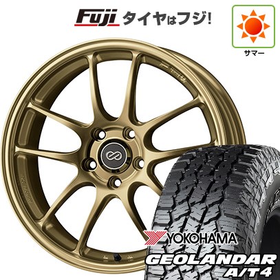 【新品国産車用5穴114.3】 夏タイヤ ホイール4本セット 235/60R18 ヨコハマ ジオランダー A/T4 G018 RBL ENKEI エンケイ PerformanceLine PF01 7.5J 18インチ(送料無料) 125,400円