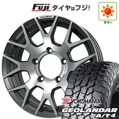 【新品】ジムニー 夏タイヤ ホイール4本セット 185/85R16 ヨコハマ ジオランダー A/T4 G018 WL/RBL ダムド リトルG 5.5J 16インチ(送料無料)｜フジ スペシャルセレクション
