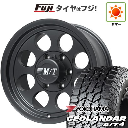 【新品国産車用6穴139.7】 夏タイヤ ホイール4本セット 285/75R16 ヨコハマ ジオランダー A/T4 G018 OWL/RBL ミッキートンプソン クラシック3 ブラック 8J 16インチ(送料無料)