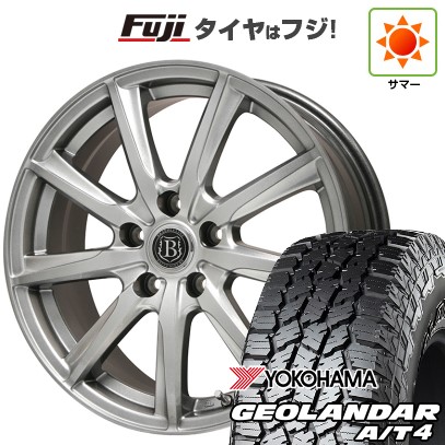 【新品国産車用5穴114.3】 夏タイヤ ホイール4本セット 225/65R17 107/103 S ヨコハマ ジオランダー A/T4 G018 RBL ブランドルライン ボレアノ9 メタリックグレー 7J 17インチ(送料無料)