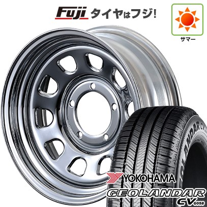 【新品】ジムニーシエラ/ジムニーノマド 夏タイヤ ホイール4本セット 225/70R16 ヨコハマ ジオランダー CV G058 モーターファーム DAYTONA クローム 6J 16インチ(送料無料)