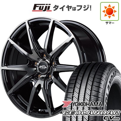 【新品国産車用5穴114.3】 夏タイヤ ホイール4本セット 215/50R18 ヨコハマ ジオランダー CV G058 MID WHEELS DR-02 7J 18インチ(送料無料)