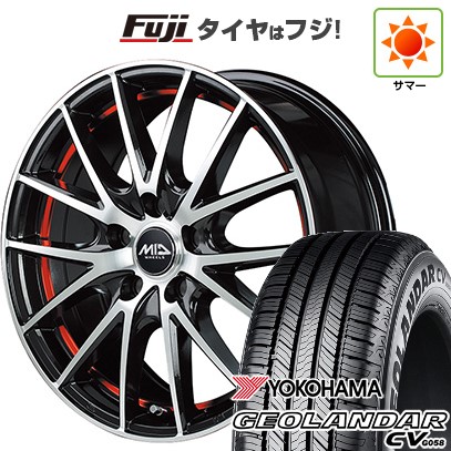 【新品国産車用5穴114.3】 夏タイヤ ホイール4本セット 215/50R18 ヨコハマ ジオランダー CV G058 MID WHEELS RX27 7J 18インチ(送料無料)｜フジ スペシャルセレクション