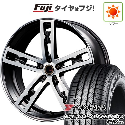 【新品国産車用5穴114.3】 夏タイヤ ホイール4本セット 215/50R18 ヨコハマ ジオランダー CV G058 エムズスピード ジュリア 555モノブロック 7J 18インチ(送料無料)