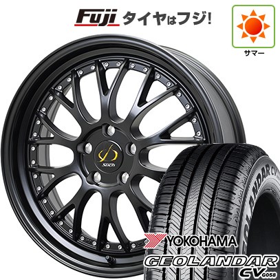 【新品国産車用5穴114.3】 夏タイヤ ホイール4本セット 215/50R18 ヨコハマ ジオランダー CV G058 ホットスタッフ シュティッヒ メッシュNR 7J 18インチ(送料無料)