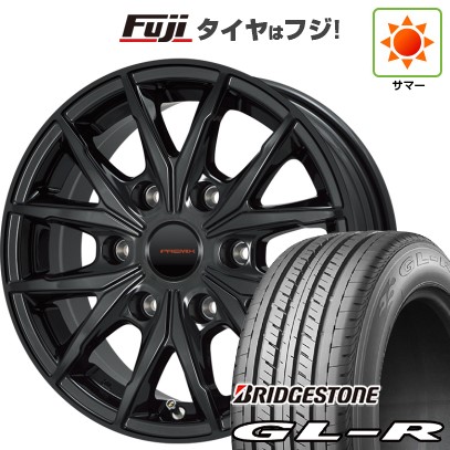 【新品】ハイエース200系 夏タイヤ ホイール4本セット 215/65R16 109/107R ブリヂストン GL-R プレミックス HC2x6(グロスブラック) 6.5J 16インチ(送料無料)