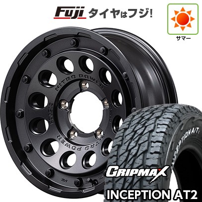 【新品】ジムニー 夏タイヤ ホイール4本セット 175/80R16 グリップマックス インセプション A/TII RWL(限定) MID WHEELS NITRO POWER H12 ショットガン 5.5J 16インチ(送料無料)