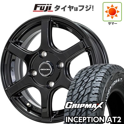 【新品】プロボックス/サクシード(リフトアップ) 夏タイヤ ホイール4本セット 185R14C 102/100Q グリップマックス インセプション A/TII RWL(限定) ホットスタッフ バイソン BN-04 5J 14インチ(送料無料)