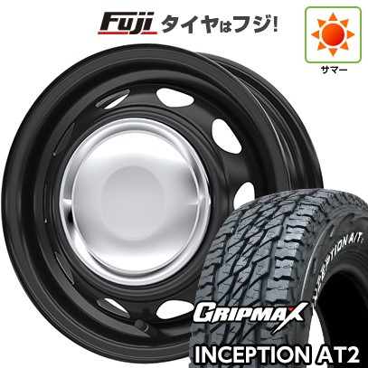 【新品 軽自動車】軽トラ 軽バン 夏タイヤ ホイール4本セット 145R12C 80/78N グリップマックス インセプション A/TII RWL(限定) WEDS ウェッズ スチールホイル ネオキャロ 3.5J 12インチ(送料無料)