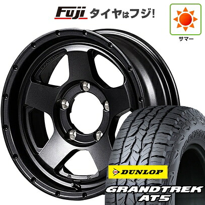 【新品】ジムニーシエラ/ジムニーノマド 夏タイヤ ホイール4本セット 215/70R16 ダンロップ グラントレック AT5 MID WHEELS NITRO POWER S5 ベクター 6J 16インチ(送料無料)|フジ スペシャルセレクション