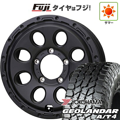 【新品】ジムニーシエラ/ジムニーノマド 夏タイヤ ホイール4本セット 235/75R15 ヨコハマ ジオランダー A/T4 G018 OWL/RBL ホットスタッフ マッドクロス リーコン 6J 15インチ(送料無料)｜フジ スペシャルセレクション