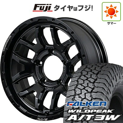【新品】ジムニー 夏タイヤ ホイール4本セット 175/80R16 ファルケン ワイルドピーク A/T3W RAYS レイズ デイトナ F6ブースト ブラックエディション 5.5J 16インチ(送料無料)｜フジ スペシャルセレクション
