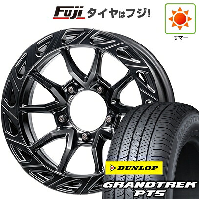 【新品】ジムニーシエラ/ジムニーノマド 夏タイヤ ホイール4本セット 215/70R16 ダンロップ グラントレック PT5 エムズスピード ジュリア ガンマ 6J 16インチ(送料無料)｜フジ スペシャルセレクション