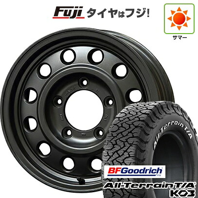 【新品】ジムニーシエラ/ジムニーノマド 夏タイヤ ホイール4本セット 225/70R16 BFグッドリッチ オールテレーンT/A KO3 RWL ジャオス トライブ 6J 16インチ(送料無料)｜フジ スペシャルセレクション