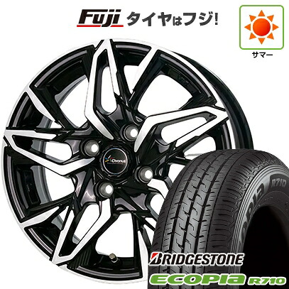 【新品 軽自動車】軽トラ 軽バン 夏タイヤ ホイール4本セット 145/80R12 80/78N ブリヂストン エコピア R710 ホットスタッフ クロノス CH-112 4J 12インチ(送料無料)｜フジ スペシャルセレクション