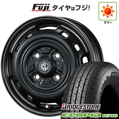 【新品 軽自動車】軽トラ 軽バン 夏タイヤ ホイール4本セット 145/80R12 80/78N ブリヂストン エコピア R710 シーエルリンク UNIONRIM TX 3.5J 12インチ(送料無料)｜フジ スペシャルセレクション