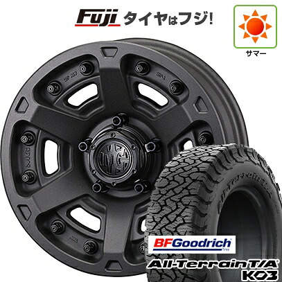 【新品】ジムニーシエラ/ジムニーノマド 夏タイヤ ホイール4本セット 215/65R16 BFグッドリッチ オールテレーンT/A KO3 RBL クリムソン マーテルギア(MG) アーマーFF 6J 16インチ(送料無料)|フジ スペシャルセレクション
