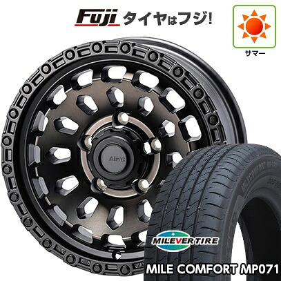 【新品】ジムニーシエラ/ジムニーノマド 夏タイヤ ホイール4本セット 215/65R16 ミレバー ミレコンフォート MP071(限定) フォーバイフォーエンジニア エアージー ヴァルカン ゴーストエディション 6J 16インチ(送料無料)｜フジ スペシャルセレクション