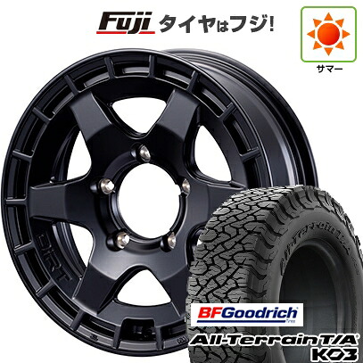 【新品】ジムニーシエラ/ジムニーノマド 夏タイヤ ホイール4本セット 215/65R16 BFグッドリッチ オールテレーンT/A KO3 RBL モーターファーム ダートプロップ 6J 16インチ(送料無料)｜フジ スペシャルセレクション