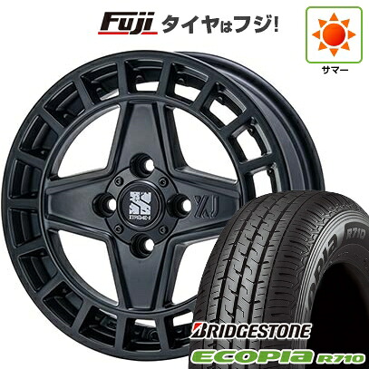 【新品 軽自動車】軽トラ 軽バン 夏タイヤ ホイール4本セット 145/80R12 80/78N ブリヂストン エコピア R710 MLJ エクストリームJ クアッド 4J 12インチ(送料無料)｜フジ スペシャルセレクション