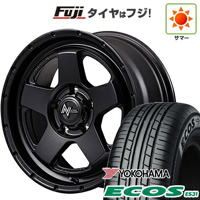 【新品 軽自動車】エブリイワゴン 夏タイヤ ホイール4本セット 165/50R15 ヨコハマ エコス ES31 MID WHEELS NITRO POWER S5 ベクター 4.5J 15インチ(送料無料)|フジ スペシャルセレクション